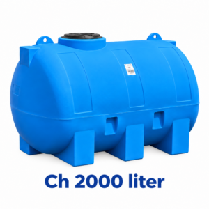 Kunststof watertank 2200 liter Horizontaal.