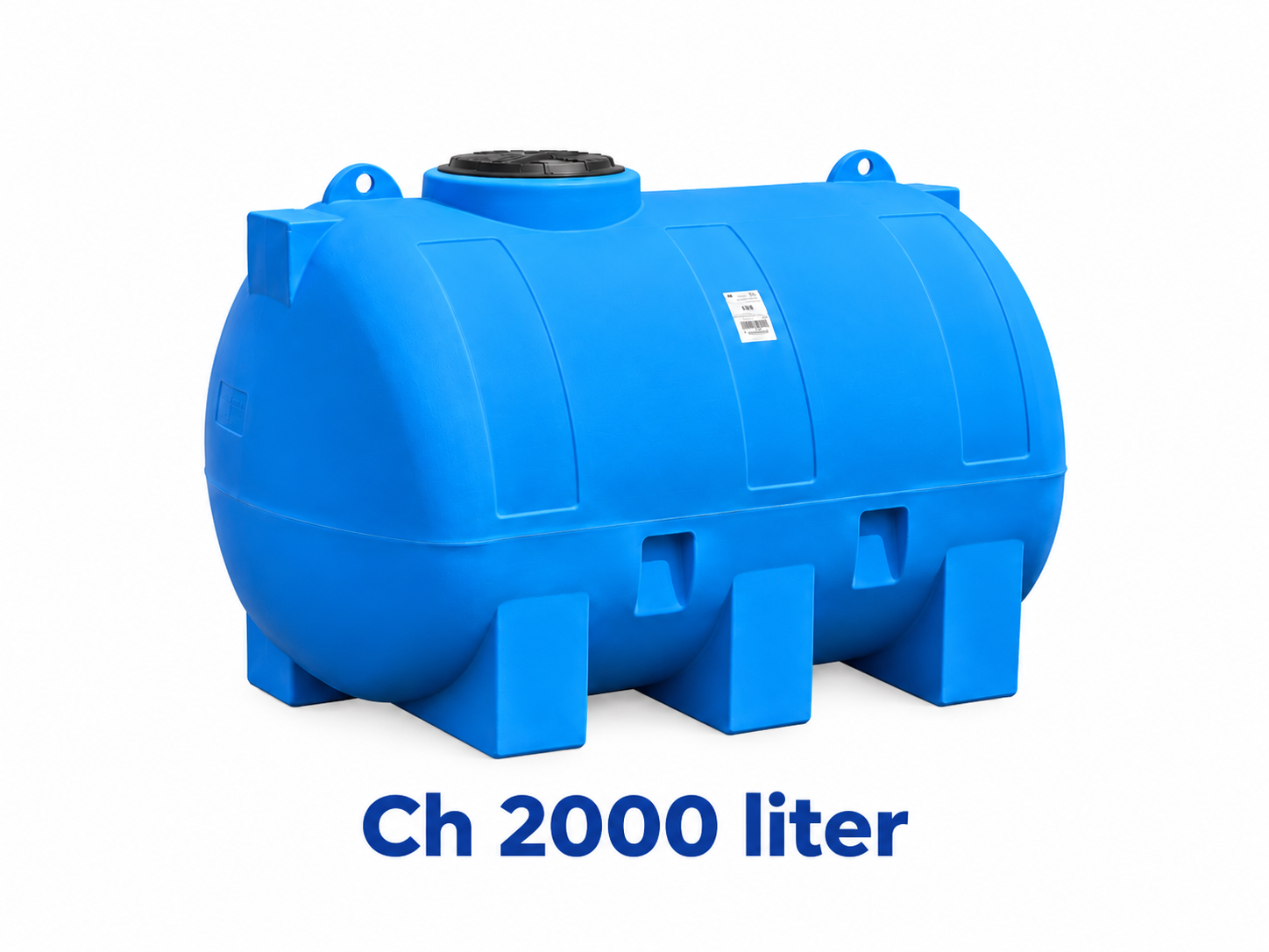Kunststof watertank 2200 liter Horizontaal.