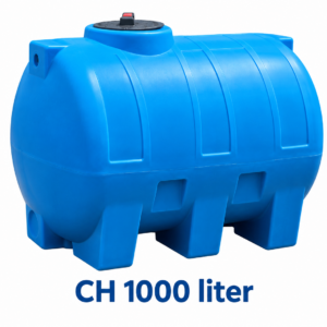 Kunststof watertank 1020 liter Horizontaal.