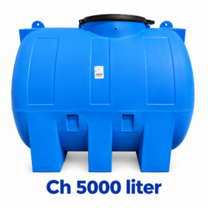 Kunststof watertank 5000 liter Horizontaal.